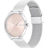 Calvin Klein Pink Dial Silver Milanese Strap Women Watch 25200193