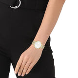 Calvin Klein White Dial Gold Milanese Strap Women Watch 25200195