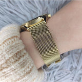 Calvin Klein White Dial Gold Milanese Strap Women Watch 25200195