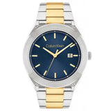 Calvin Klein Blue Dial Two-Tone Stainless Steel Strap Men Watch 25200198
