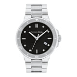 Calvin Klein Black Dial Silver Stainless Steel Strap Men Watch 25200203