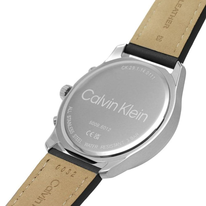 Calvin Klein Chronograph Black Dial Leather Strap Men Watch 25200211 â H2 Hub