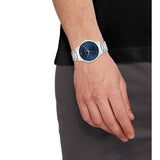 Calvin Klein Blue Dial Silver Stainless Steel Strap Men Watch 25200225