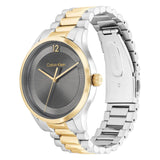 Calvin Klein Gray Dial Two-Tone Stainless Steel Strap Unisex Watch 25200226