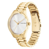 Calvin Klein Silver Dial Gold Stainless Steel Strap Women Watch 25200232