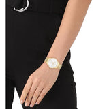 Calvin Klein Silver Dial Gold Stainless Steel Strap Women Watch 25200232
