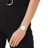 Calvin Klein White Dial Silver Milanese Strap Women Watch 25200245