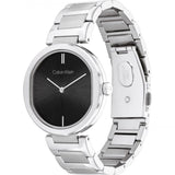 Calvin Klein Black Dial Silver Stainless Steel Strap Women Watch 25200249