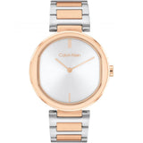 Calvin Klein White Dial Two-Tone Stainless Steel Strap Women Watch 25200251