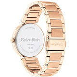 Calvin Klein Silver Dial Rose Gold Stainless Steel Strap Women Watch 25200253