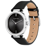 Calvin Klein Sensation Black Dial Leather Strap Women Watch 25200255