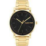 Calvin Klein Black Dial Gold Stainless Steel Strap Men Watch 25200257