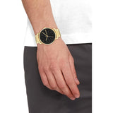 Calvin Klein Black Dial Gold Stainless Steel Strap Men Watch 25200257
