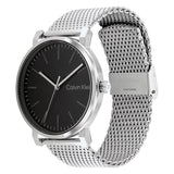 Calvin Klein Black Dial Silver Milanese Strap Men Watch 25200260