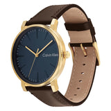 Calvin Klein Blue Dial Brown Leather Strap Men Watch 25200261