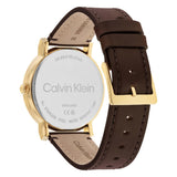 Calvin Klein Blue Dial Brown Leather Strap Men Watch 25200261