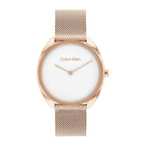 Calvin Klein White Dial Rose Gold Milanese Strap Women Watch 25200270