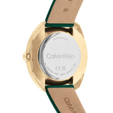 Calvin Klein Green Dial & Leather Strap Women Watch 25200273