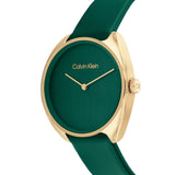 Calvin Klein Green Dial & Leather Strap Women Watch 25200273