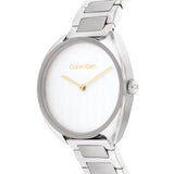 Calvin Klein White Dial Silver Stainless Steel Strap Women Watch 25200275