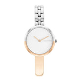 Calvin Klein White Dial Two Tone Stainless Steel Strap Women Watch 25200281
