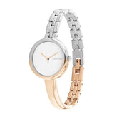 Calvin Klein White Dial Two Tone Stainless Steel Strap Women Watch 25200281