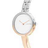Calvin Klein White Dial Two Tone Stainless Steel Strap Women Watch 25200281