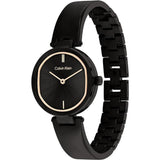 Calvin Klein Effortless Glamour Black Stainless Steel Strap Women Watch 25200310