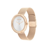 Calvin Klein White Dial Rose Gold Milanese Strap Women Watch 25200312