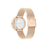 Calvin Klein White Dial Rose Gold Milanese Strap Women Watch 25200312