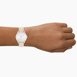 Calvin Klein White Dial Two-Tone Stainless Steel Strap Women Watch 25200317