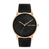 Calvin Klein Black Dial Leather Strap Men Watch 25200318