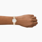 Calvin Klein Silver Dial Rose Gold Stainless Steel Strap Women Watch 25200322