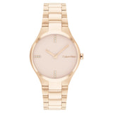 Calvin Klein Rose Gold Dial Stainless Steel Strap Women Watch 25200334