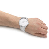 Calvin Klein Silver Dial Stainless Steel Strap Unisex Watch 25200342