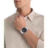 Calvin Klein Black Dial Silver Stainless Steel Strap Men Watch 25200348