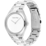 Calvin Klein White Dial Silver Stainless Steel Strap Women Watch 25200365