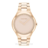 Calvin Klein Rose Gold Dial Stainless Steel Strap Women Watch 25200368