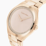 Calvin Klein Rose Gold Dial Stainless Steel Strap Women Watch 25200368