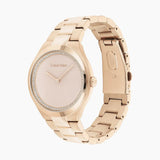 Calvin Klein Rose Gold Dial Stainless Steel Strap Women Watch 25200368