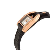 Fossil Harwell Quartz Silver Dial Ladies Black Eco Leather Watch ES5263