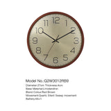Mapple Leaf Camden Round Silent Wall Clock – Red Brown Model 3012#