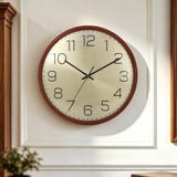 Mapple Leaf Camden Round Silent Wall Clock – Red Brown Model 3012#