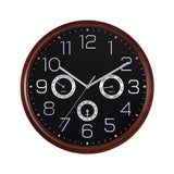 Mapple Leaf Meridian Wooden Multi-Function Wall Clock – Red Brown Model 3016