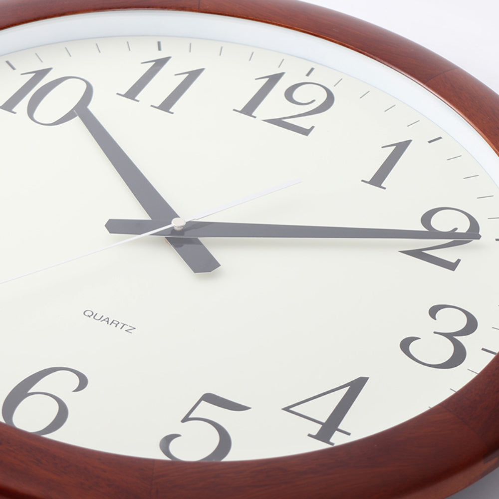 Mapple Leaf Richmond Silent Wall Clock – Red Brown Model 3090#