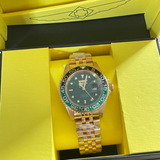 Invicta Pro Diver Green Dial Gold Stainless Steel Strap Men's Watch 36044