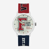 Fila Analog White Dial Multicolor Strap Unisex Watch 38-326-204