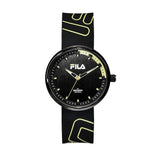 Fila MCMXI Black Silicone Strap Men's Watch 38-344-002