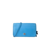 Imperfect Coach 38015 Turnlock Crossbody Glovetanned Leather - Azure Blue