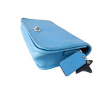 Imperfect Coach 38015 Turnlock Crossbody Glovetanned Leather - Azure Blue